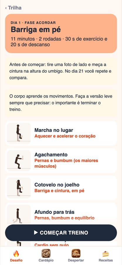 Treino do dia